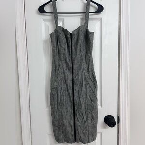 Kate Spade Front Zip Gray Dress XS